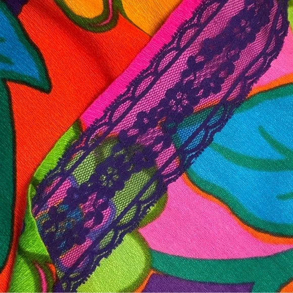 WALTAH CLARKE’S Vintage Hawaiian Shops Retro Groovy Multi Style 1035 Maxi Dress - Picture 4 of 13